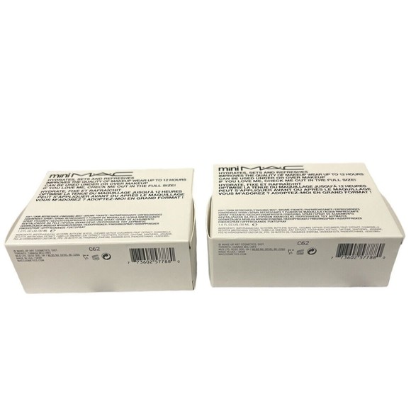 MAC Prep+Prime Fix Plus Sized To Go Mini Mist Setting Spray 1oz 30ml Set of Two - Picture 2 of 3